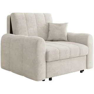 Mirjan24 Schlafsessel Viva Moon I Polyester 118 x 85 x 98 cm Beige mit Kissen