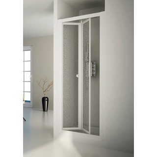 Dusch-Falttür FORTE "Domino" Duschtüren Gr. B/H: 95 cm x 185 cm, beidseitig montierbar, ohne Antikalk-Versiegelung, weiß Duschen