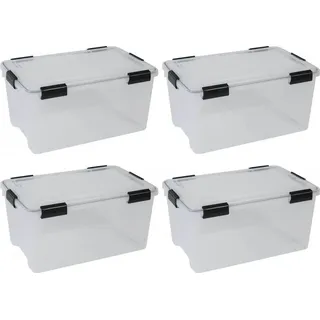 Kreher Technik Aufbewahrungsbox 50 l 4-tlg. transparent