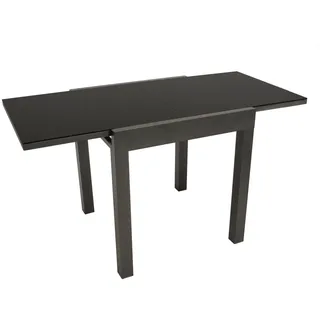 DEGAMO ELBA Ausziehtisch 70/140 x 70 x 75 cm dunkelgrau/schwarz