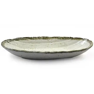 Große Japanische Keramik Teller Teller Für Sushi & Asiatische Küche - Beige Glasiertem Steingut - 19cm