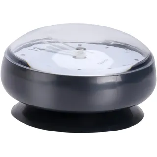 Angoily Wasserdicht Dusche Uhr mit Saugnapf Wasser Beständig Uhr für Bad Stille Nicht Tickt Batterie Betrieben Wanduhr Dark Grau