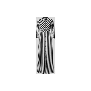 Hemdblusenkleid aus Viskose mit Knopfleiste, Black, S