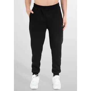 SMILODOX Jogginghose Fiero, Freizeithose Laufhose Herren, Baumwolle, Sporthose Lang Herren schwarz S