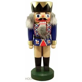 Nussknacker König blau 20cm NEU Nußknacker Holz Erzgebirge Figur Weihnachtsfigur