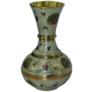 BRACOP Blumen Vase Diwali Dekorationen Antike DesignerVase für Home Office Indische Dekorative Traditionelle Messing Topf Mittelstücke Geschenkartikel