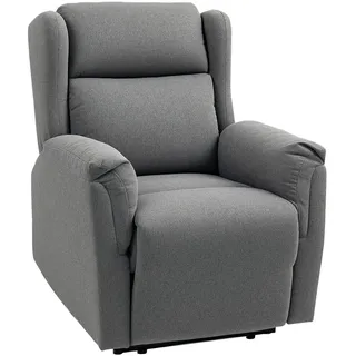 Homcom Relaxsessel mit Liegefunktion Leinen 80 x 101 x 94 cm Dunkelgrau