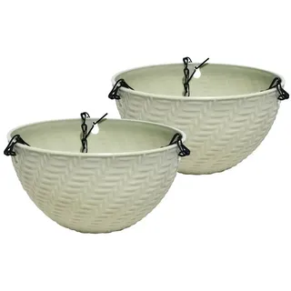 HTI-Living Blumenampel Blumenampel Nessa Pastell 2er-Set (Set, 2 St., 1 Blumenampel), Blumentopf hängend Kunststoff grün