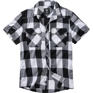 Brandit Textil Check Kurzarmhemd White / Black L