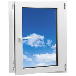 DesFoli Wandtattoo Wolken Himmel Sky - verschiedene Rahmentypen DW000110 Farbe Fensterrahmen Hochformat, Größe 60 cm x 78 cm