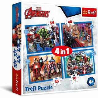Trefl Puzzle 4in1 Avengers 35,48,54, 70 Teile
