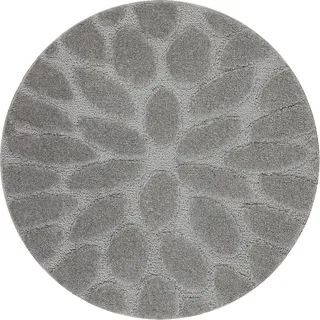 RugsX Badteppich Grau Ø 67 cm