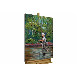 KUNSTLOFT Metallbild, Grün, 60/90 cm,