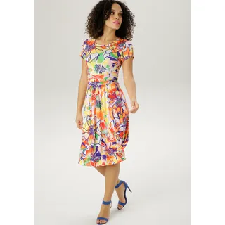 Sommerkleid ANISTON SELECTED Gr. 40, N-Gr, bunt (bunt, bedruckt) Damen Kleider Strandkleider mit farbenfrohem Blumendruck Bestseller