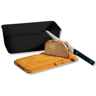 KESPER Brotkasten Melamin 36 cm schwarz matt