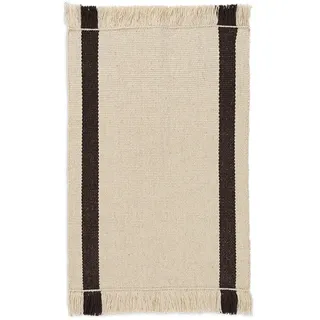 Ferm Living - Calm Kelim Fußmatte, off-white/coffee