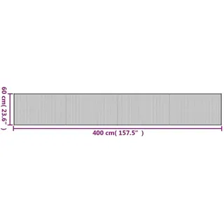 vidaXL Küchenläufer 60 x 400 cm Hell Natur