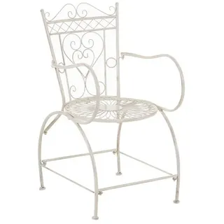 TPFGarden Gartenstuhl Sheen - für Garten, Balkon, Terrasse - Farbe: antik-creme (Hochwertiger und stabiler Metallstuhl aus handgefertigtem Eisen, 1 St), Balkonstuhl, Klappstuhl - Maße (TxBxH): 60 x 48 x 88cm beige