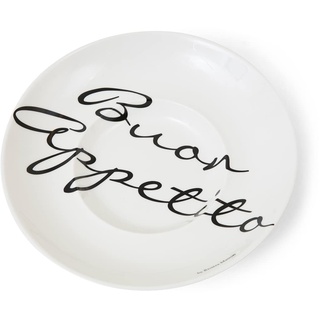 Riviera Maison - Buon Appetito Pasta Plate - Teller - Speiseteller - Essteller - Porzellan - Weiß - (ØxH) 26x4