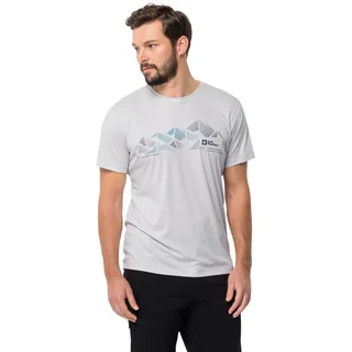 Jack Wolfskin Peak Graphic T-Shirt Men Funktionsshirt Herren S weiß white cloud
