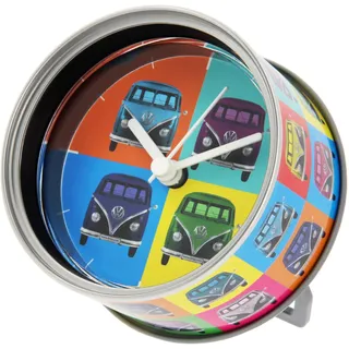 BRISA VW Collection - Volkswagen Tisch-Uhr, Magnet-Uhr, MyClock auch personalisierbar, Foto-Geschenk, VW-Fan-Sammler-Stück (Bulli Fronten/Multicolor)