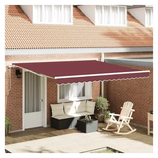 vidaXL Markise Manuell 400 x 300 cm rot