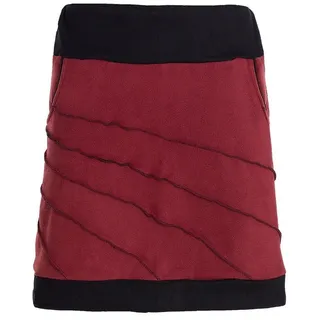 Vishes Minirock Thermorock warmer Damen Winterrock kurz Minirock aus ECO-Fleece Hippie, Goa, Retro Style rot 40-42