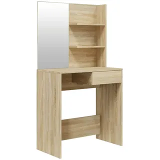 vidaXL Schminktisch mit Spiegel Sonoma-Eiche 74,5x40x141 cm