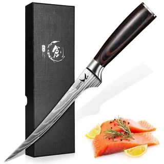 LuxusKollektion Filetiermesser Filetiermesser Fisch/Fleisch 18cm Holzgriff Flexibel