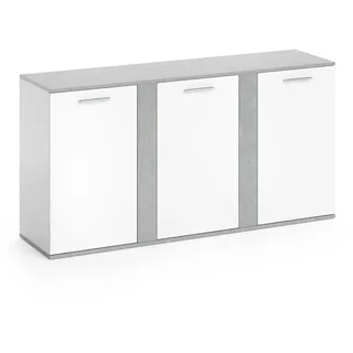 Vicco Kommode Novelli 155 x 80 cm Weiß/Beton