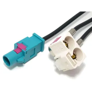 M.I.C. SKAA-51C: Antennenadapter KFZ Auto Radio Antenne Adapter Doppel Fakra Buchse - EIN Fakra Stecker für navigation vw rns rcd plus skoda octavia seat bmw audi AV8V6 AB8 AVM8 AVM9 AU7