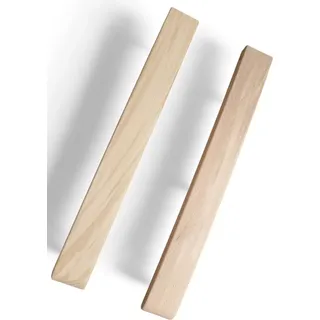 2x Ersatzarmlehnen Natur HOLZ massiv Armlehne Hochlehner Stuhl Klappstuhl Gartenstuhl Massiv Neu - Naturbelassen