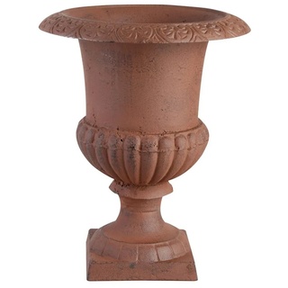 Dehner Pflanzvase nostalgisch, Ø 31 cm, Höhe 44 cm, Gusseisen, edelrostfarben