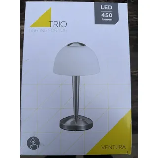 LED Tischlampe mit Glas Lampenschirm Pilzlampe dimmbar Nachttischlampe