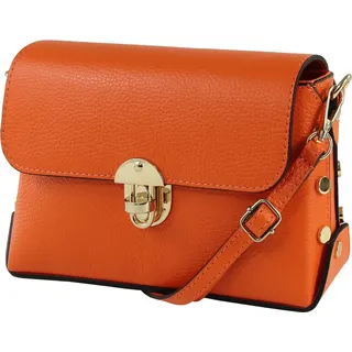 Toscanto Umhängetasche Toscanto Tasche orange Umhängetasche (Umhängetasche), Damen Leder Umhängetasche, orange ca. 22cm orange