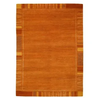 Cazaris Wollteppich Sena Silk Mata, Kupfer, Textil, Bordüre, rechteckig, 250x300 cm, Care & Fair, für Fußbodenheizung geeignet, in verschiedenen Größen erhältlich, Teppiche & Böden, Teppiche, Naturteppiche