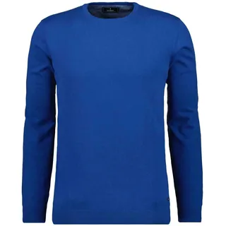 Rundhalspullover RAGMAN, Herren, Gr. 54, blau (blau, 718), Strick, 95% Baumwolle, 5% Kaschmir, Rundhals, Pullover Rundhalspullover