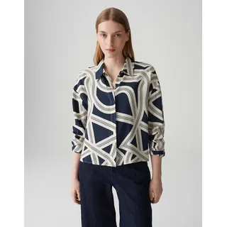 Opus Langarmbluse Famena Lane Blau 36