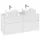 Waschbeckenunterschrank 120 x 55 cm Glossy White