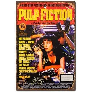 TammieLove Pulp Fiction Poster Film Film Film Vintage Retro Metallschild Warnschild 20,3 x 30,5 cm