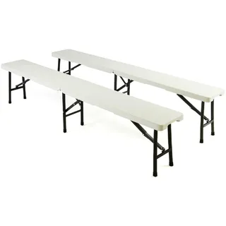 VCM Klappbank 180 x 25 x 41 cm Weiß