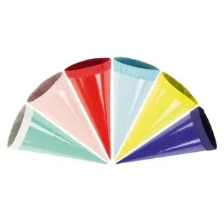 Stylex 18 Kleine Schultüten Deko bunt Höhe 12 cm, oberer Durchmesser 4 cm