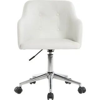 miliboo Design-Bürosessel PU Weiß