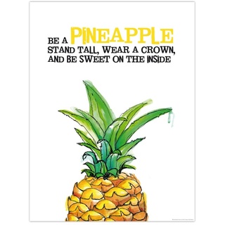 Close Up Be a Pineapple. Ananas Design Kunstdruck 30x40 cm, Motivation Poster - Premium Qualität, Statement Poster