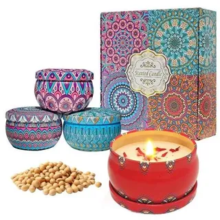 4 Stück Duftkerzen, Geschenkset Frauen Duftkerzen,Kerzen Geschenke für Frauen,75g Sojawachskerzen, Geschenke für Muttertag, Geburtstag, Jahrestag