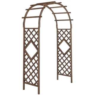 Mendler Rosenbogen HWC-Q20 210 x 126 x 60 cm Dunkelbraun