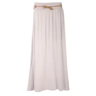 FASHION YOU WANT Damen Sommer Rock Größe 36/38 bis Größe 48/50 Langer Maxirock Strandrock Sommerock lang Amber Boho Retro Maxirock (as3, Numeric, Numeric_36, Numeric_38, Regular, Regular, hellgrau) - 36-38