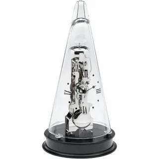 Hermle 22995-740791 Mechanische Tischuhr mit Verglasung, Schwarz, Ø 18cm x 35cm