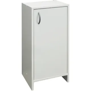Multi Praxis Badezimmerschrank niedrig 33,5x83x25,5 cm weiß matt PAOLA35LP
