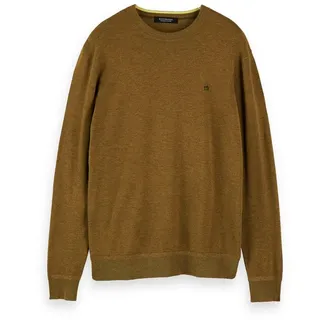 Scotch & Soda Fleecepullover Scotch & Soda Herren Pullover Classic Melange Crewneck 155479 grün M (48)